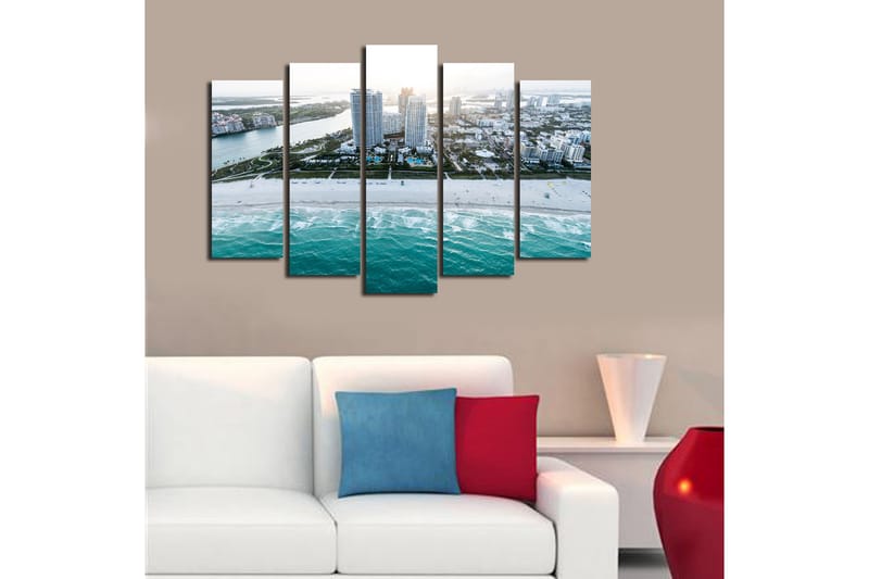 Canvasbilde Dekorativ 5 Deler - Flerfarget - Interiør - Maleri & posters - Lerretsbilder