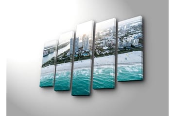 Canvasbilde Dekorativ 5 Deler - Flerfarget - Interiør - Maleri & posters - Lerretsbilder