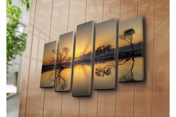 Canvasbilde Dekorativ 5 Deler - Flerfarget - Interiør - Maleri & posters - Lerretsbilder
