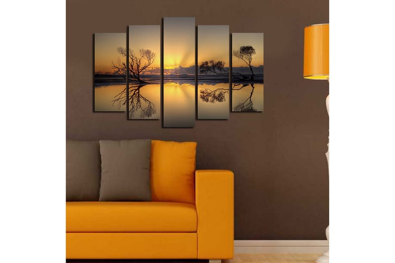 Canvasbilde Dekorativ 5 Deler - Flerfarget - Interiør - Maleri & posters - Lerretsbilder
