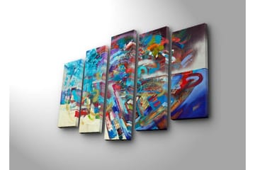 Canvasbilde Dekorativ 5 Deler - Flerfarget - Interiør - Maleri & posters - Lerretsbilder