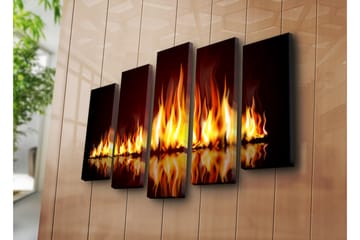 Canvasbilde Dekorativ 5 Deler - Flerfarget - Interiør - Maleri & posters - Lerretsbilder