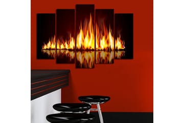 Canvasbilde Dekorativ 5 Deler - Flerfarget - Interiør - Maleri & posters - Lerretsbilder