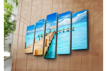 Canvasbilde Dekorativ 5 Deler - Flerfarget - Interiør - Maleri & posters - Lerretsbilder