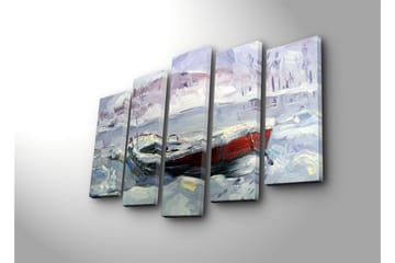 Canvasbilde Dekorativ 5 Deler - Flerfarget - Interiør - Maleri & posters - Lerretsbilder