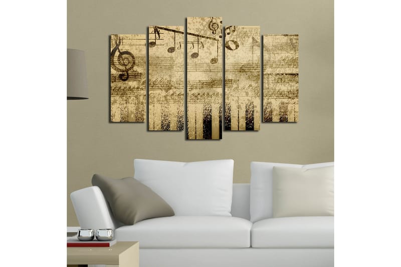Canvasbilde Dekorativ 5 Deler - Flerfarget - Interiør - Maleri & posters - Lerretsbilder