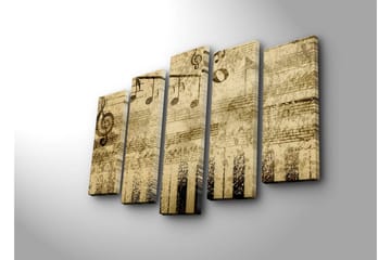 Canvasbilde Dekorativ 5 Deler - Flerfarget - Interiør - Maleri & posters - Lerretsbilder