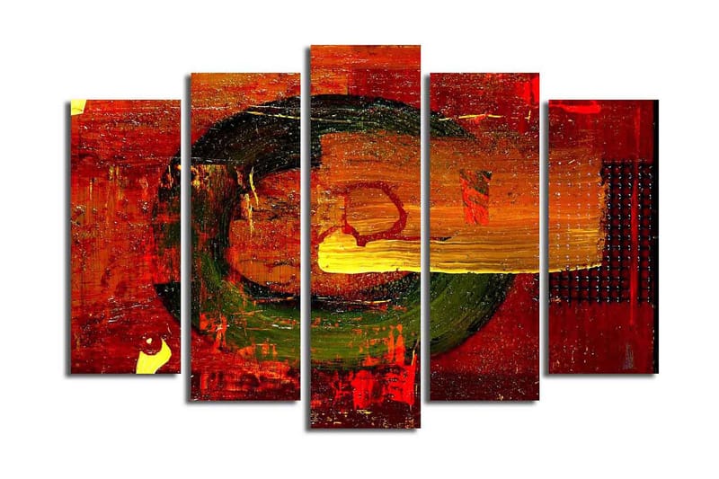 Canvasbilde Dekorativ 5 Deler - Flerfarget - Interiør - Maleri & posters - Lerretsbilder