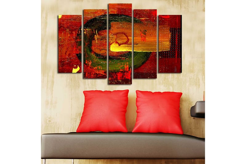 Canvasbilde Dekorativ 5 Deler - Flerfarget - Interiør - Maleri & posters - Lerretsbilder