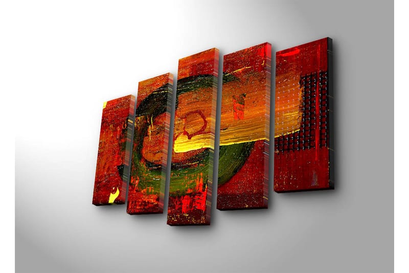 Canvasbilde Dekorativ 5 Deler - Flerfarget - Interiør - Maleri & posters - Lerretsbilder