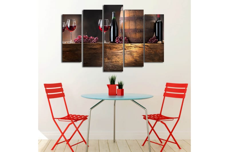 Canvasbilde Dekorativ 5 Deler - Flerfarget - Interiør - Maleri & posters - Lerretsbilder