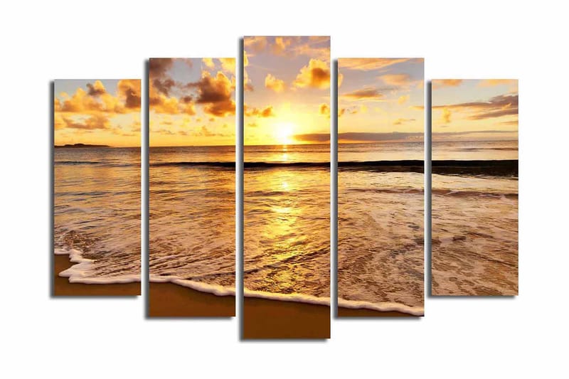 Canvasbilde Dekorativ 5 Deler - Flerfarget - Interiør - Maleri & posters - Lerretsbilder