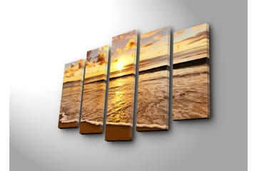 Canvasbilde Dekorativ 5 Deler - Flerfarget - Interiør - Maleri & posters - Lerretsbilder