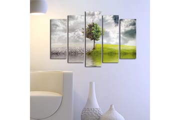Canvasbilde Dekorativ 5 Deler - Flerfarget - Interiør - Maleri & posters - Lerretsbilder
