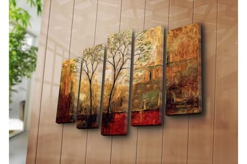 Canvasbilde Dekorativ 5 Deler - Flerfarget - Interiør - Maleri & posters - Lerretsbilder