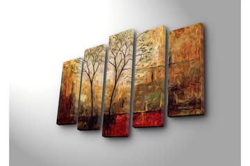 Canvasbilde Dekorativ 5 Deler - Flerfarget - Interiør - Maleri & posters - Lerretsbilder