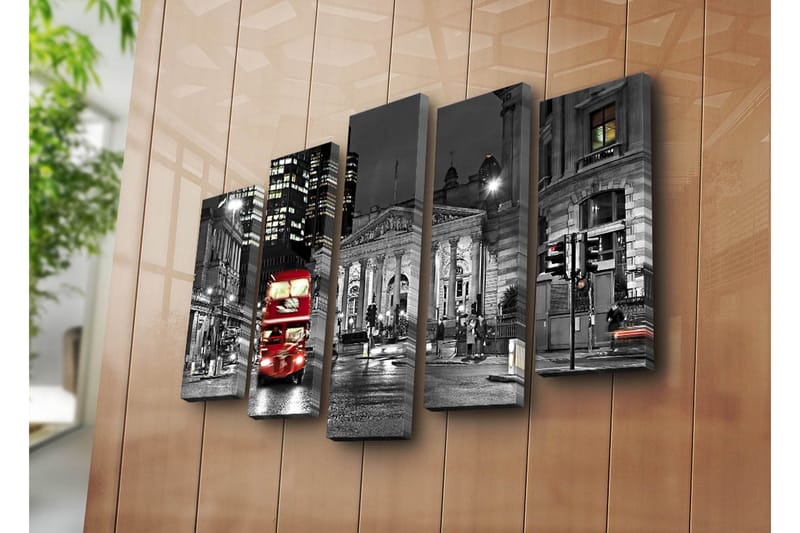 Canvasbilde Dekorativ 5 Deler - Flerfarget - Interiør - Maleri & posters - Lerretsbilder