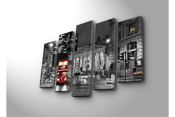 Canvasbilde Dekorativ 5 Deler - Flerfarget - Interiør - Maleri & posters - Lerretsbilder