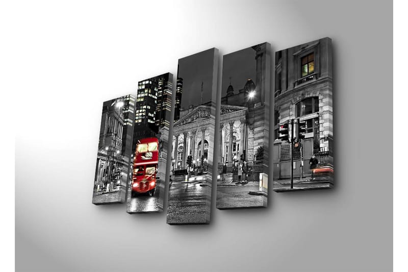 Canvasbilde Dekorativ 5 Deler - Flerfarget - Interiør - Maleri & posters - Lerretsbilder