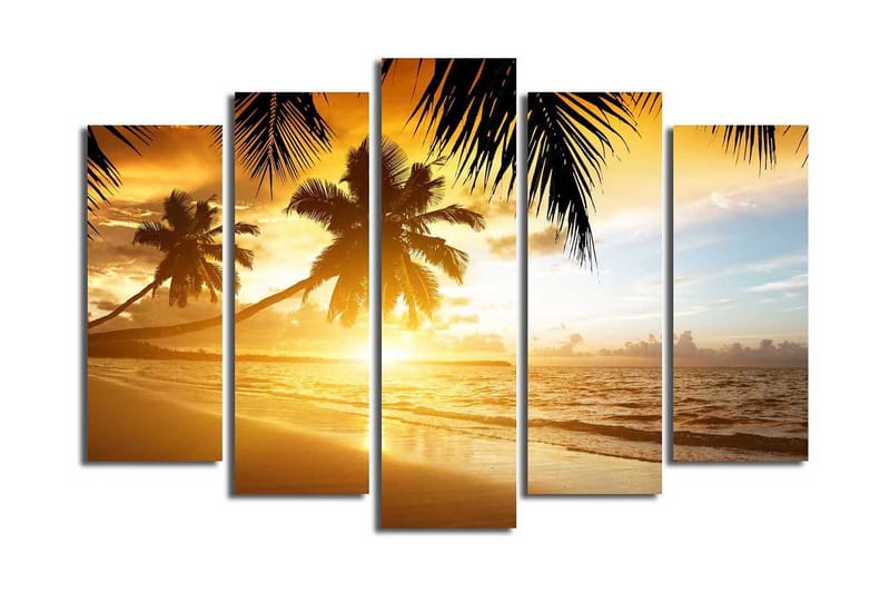Canvasbilde Dekorativ 5 Deler - Flerfarget - Interiør - Maleri & posters - Lerretsbilder