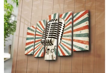Canvasbilde Dekorativ 5 Deler - Flerfarget - Interiør - Maleri & posters - Lerretsbilder