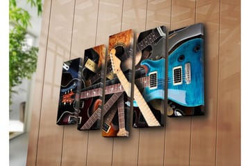 Canvasbilde Dekorativ 5 Deler - Flerfarget - Interiør - Maleri & posters - Lerretsbilder