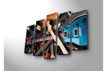 Canvasbilde Dekorativ 5 Deler - Flerfarget - Interiør - Maleri & posters - Lerretsbilder
