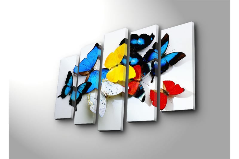 Canvasbilde Dekorativ 5 Deler - Flerfarget - Interiør - Maleri & posters - Lerretsbilder