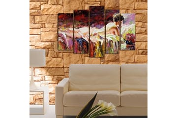 Canvasbilde Dekorativ 5 Deler - Flerfarget - Interiør - Maleri & posters - Lerretsbilder
