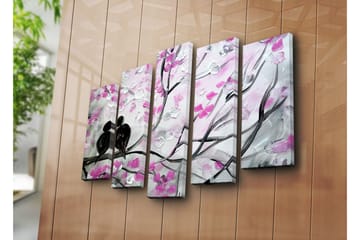 Canvasbilde Dekorativ 5 Deler - Flerfarget - Interiør - Maleri & posters - Lerretsbilder