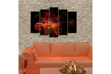 Canvasbilde Dekorativ 5 Deler - Flerfarget - Interiør - Maleri & posters - Lerretsbilder