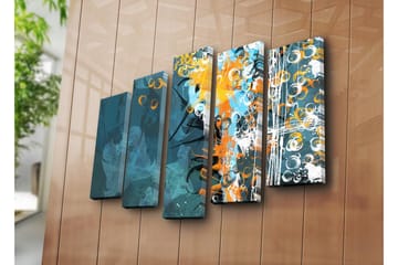Canvasbilde Dekorativ 5 Deler - Flerfarget - Interiør - Maleri & posters - Lerretsbilder