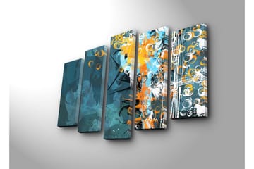 Canvasbilde Dekorativ 5 Deler - Flerfarget - Interiør - Maleri & posters - Lerretsbilder