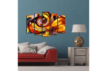 Canvasbilde Dekorativ 5 Deler - Flerfarget - Interiør - Maleri & posters - Lerretsbilder