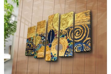 Canvasbilde Dekorativ 5 Deler - Flerfarget - Interiør - Maleri & posters - Lerretsbilder