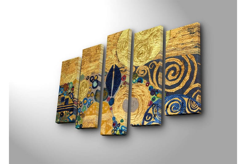 Canvasbilde Dekorativ 5 Deler - Flerfarget - Interiør - Maleri & posters - Lerretsbilder
