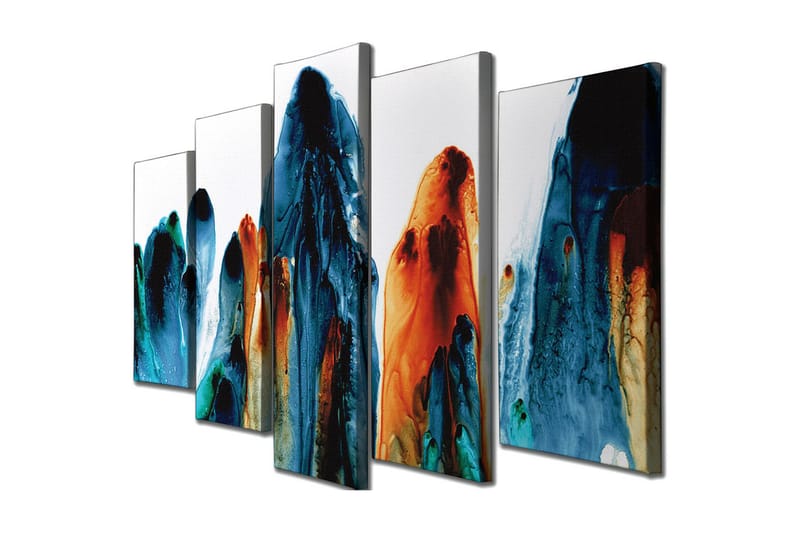 Canvasbilde Dekorativ 5 Deler - Flerfarget - Interiør - Maleri & posters - Lerretsbilder
