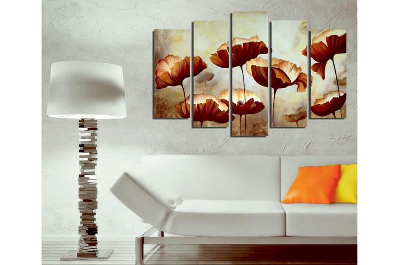 Canvasbilde Dekorativ 5 Deler - Flerfarget - Interiør - Maleri & posters - Lerretsbilder