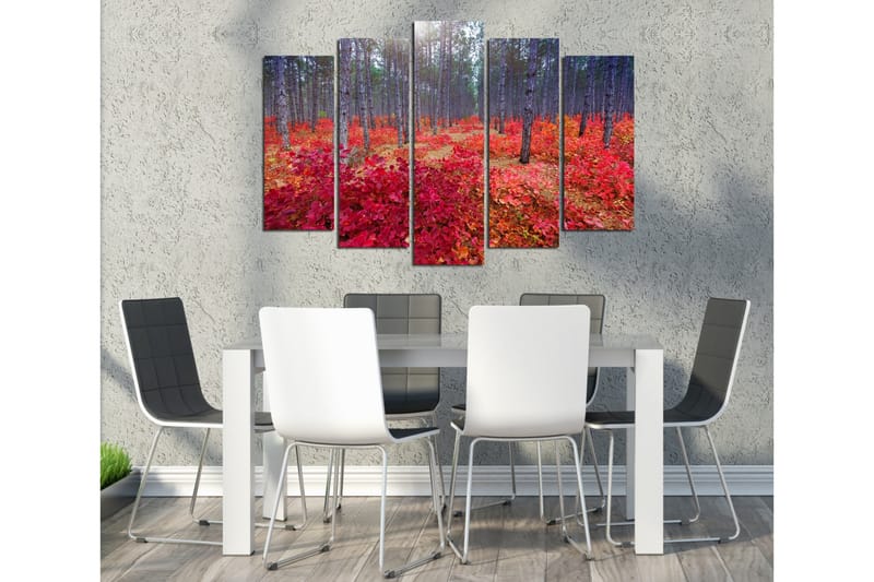 Canvasbilde Dekorativ 5 Deler - Flerfarget - Interiør - Maleri & posters - Lerretsbilder