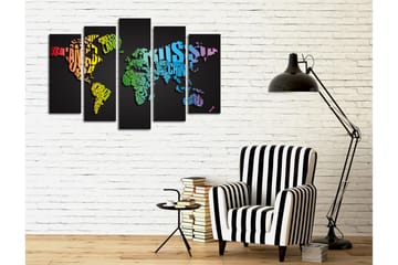 Canvasbilde Dekorativ 5 Deler - Flerfarget - Interiør - Maleri & posters - Lerretsbilder