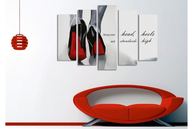 Canvasbilde Dekorativ 5 Deler - Flerfarget - Interiør - Maleri & posters - Lerretsbilder