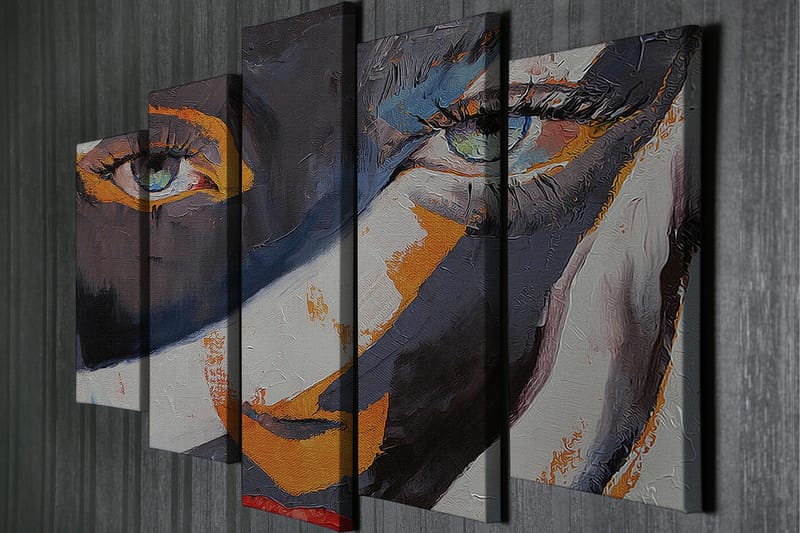 Canvasbilde Dekorativ 5 Deler - Flerfarget - Interiør - Maleri & posters - Lerretsbilder