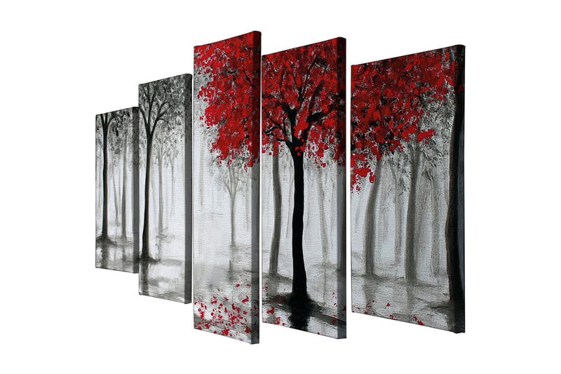 Canvasbilde Dekorativ 5 Deler - Flerfarget - Interiør - Maleri & posters - Lerretsbilder