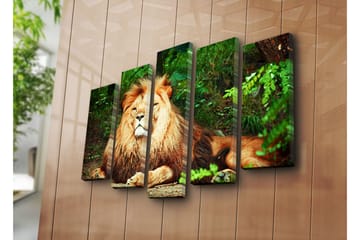 Canvasbilde Dekorativ 5 Deler - Flerfarget - Interiør - Maleri & posters - Lerretsbilder