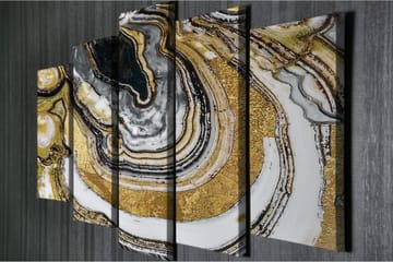 Canvasbilde Dekorativ 5 Deler - Flerfarget - Interiør - Maleri & posters - Lerretsbilder