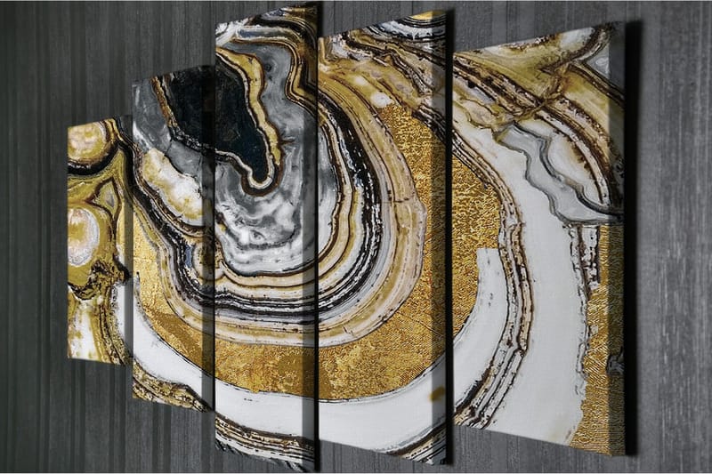 Canvasbilde Dekorativ 5 Deler - Flerfarget - Interiør - Maleri & posters - Lerretsbilder