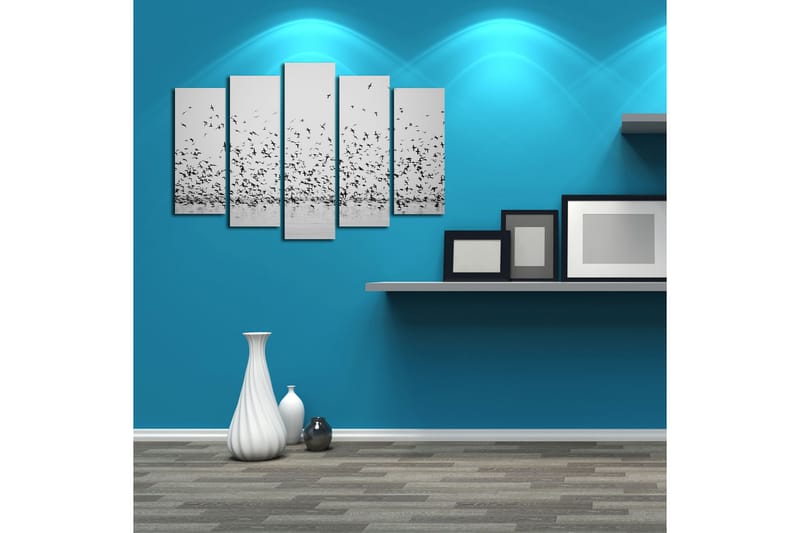 Canvasbilde Dekorativ 5 Deler - Flerfarget - Interiør - Maleri & posters - Lerretsbilder