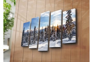 Canvasbilde Dekorativ 5 Deler - Flerfarget - Interiør - Maleri & posters - Lerretsbilder