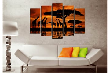 Canvasbilde Dekorativ 5 Deler - Flerfarget - Interiør - Maleri & posters - Lerretsbilder