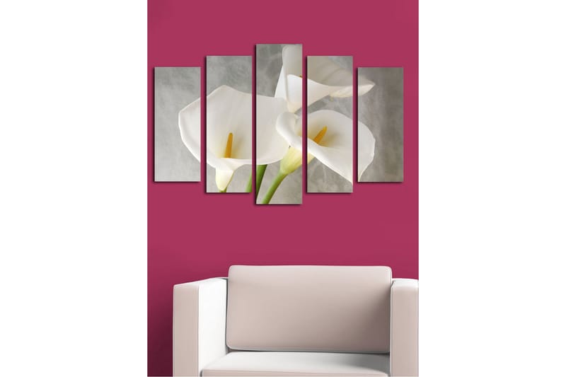 Canvasbilde Dekorativ 5 Deler - Flerfarget - Interiør - Maleri & posters - Lerretsbilder